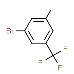 ChemSpider 2D Image | 1-Bromo-3-iodo-5-trifluoromethyl-benzene | C7H3BrF3I